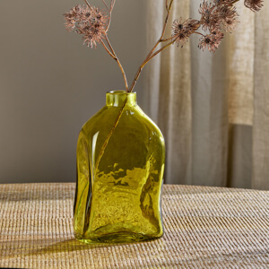 Nkuku Ellam Recycled Glass Bottle Vase Small